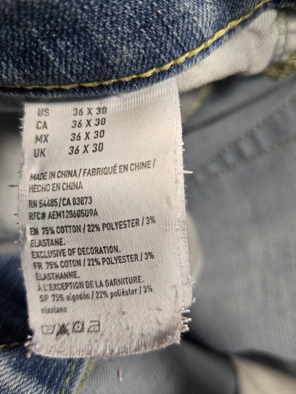 American Eagle Outfitters Original Boot Jeans Mens 36x30 Blue Boot Denim Pants - Picture 11 of 15